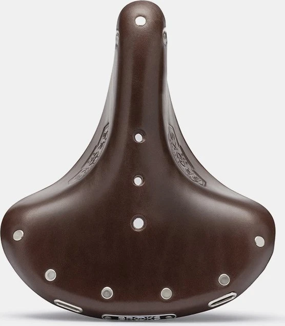 Brooks Balnelis BROOKS B72, rudos spalvos, plieniniai lankai, svoris 720 g, serija Leather (NAUJAS)