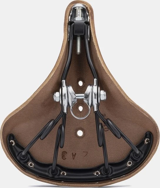 Brooks Balnelis BROOKS B72, rudos spalvos, plieniniai lankai, svoris 720 g, serija Leather (NAUJAS)