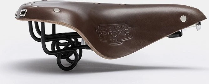 Brooks Balnelis BROOKS B72, rudos spalvos, plieniniai lankai, svoris 720 g, serija Leather (NAUJAS)