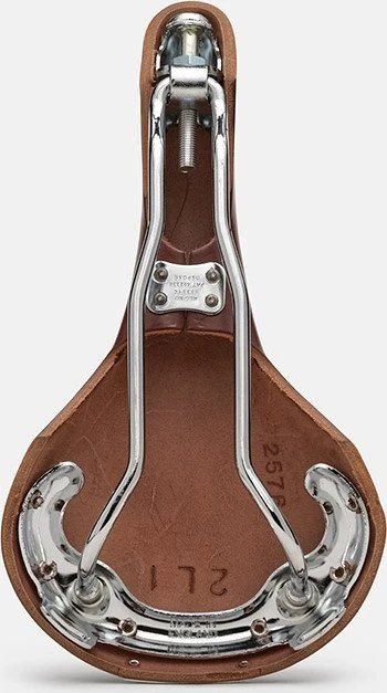Brooks Balnelis BROOKS SWALLOW B15, rudos spalvos, plieniniai lankai, svoris 490 g, serija Leather