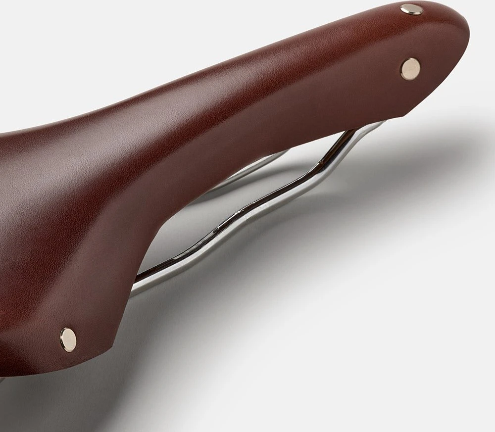 Brooks Balnelis BROOKS SWALLOW B15, rudos spalvos, plieniniai lankai, svoris 490 g, serija Leather