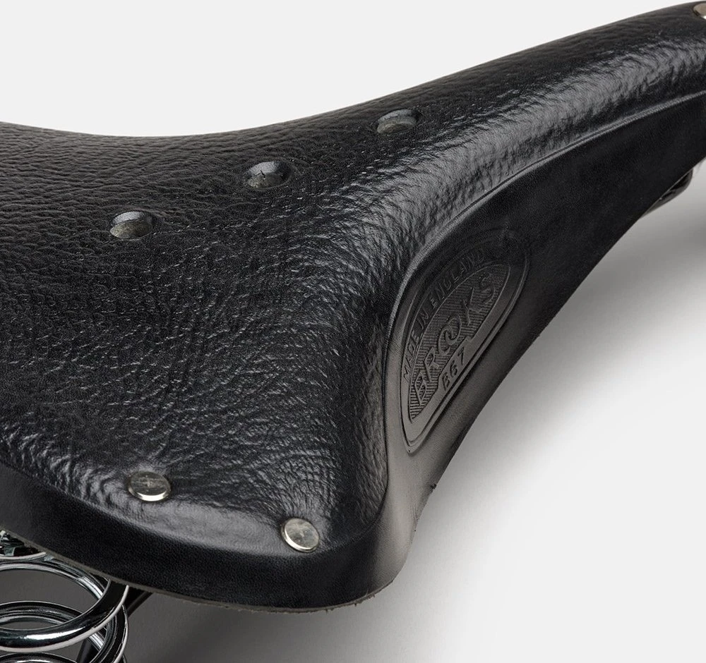 Brooks Biklas BROOKS B67, juodos spalvos, plieno rėmelis, svoris 850 g, linija Leather (NEW)