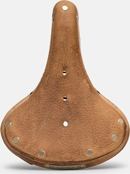 Brooks Bikselis BROOKS B17 SOFTENED SHORT, tamsiai ruda, plieno rėmas, svoris 470 g, linija Leather