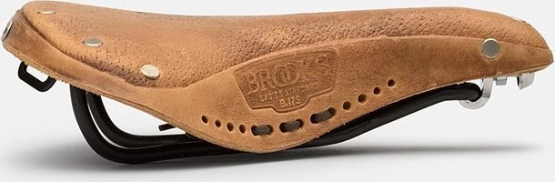 Brooks Bikselis BROOKS B17 SOFTENED SHORT, tamsiai ruda, plieno rėmas, svoris 470 g, linija Leather