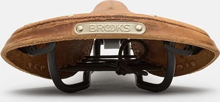 Brooks Bikselis BROOKS B17 SOFTENED SHORT, tamsiai ruda, plieno rėmas, svoris 470 g, linija Leather