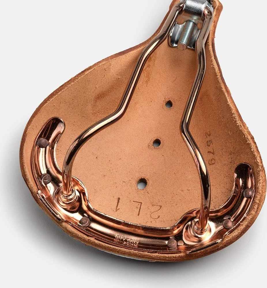 Brooks Brokso balnelis BROOKS B17 SPECIAL SHORT, Honey, plieniniai lankeliai, svoris 480 g, linija Leather