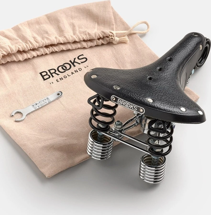 Brooks BROOKS B135 balnelis, juodas, plieniniai lankai, svoris 1630 g, odos linija (NAUJAS)