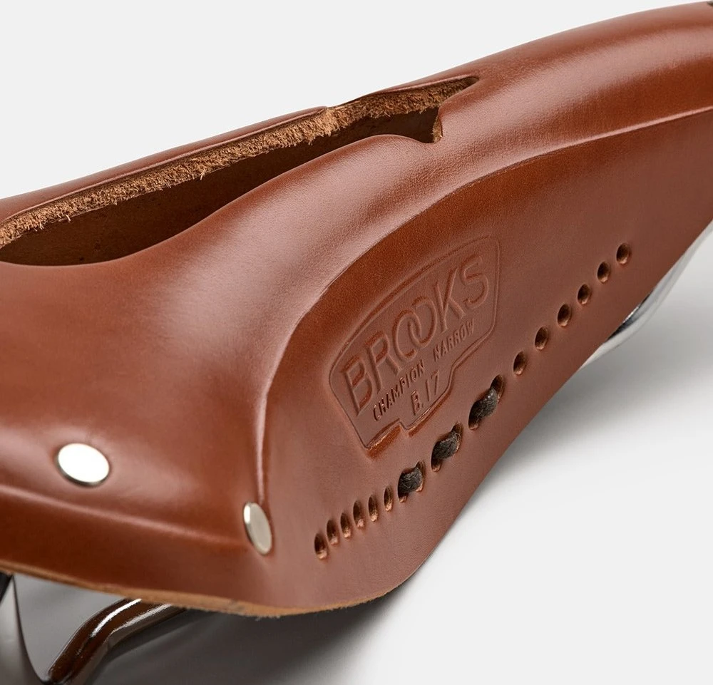 Brooks BROOKS B17 NARROW CARVED balnelis, Honey, plieniniai lankai, svoris 510 g, Leather linija (NAUJAS)