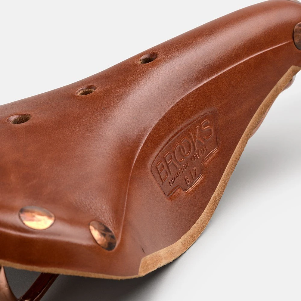 Brooks BROOKS B17 SPECIAL balnelis, Honey spalvos, plieniniai lankai, svoris 540 g, linija Leather