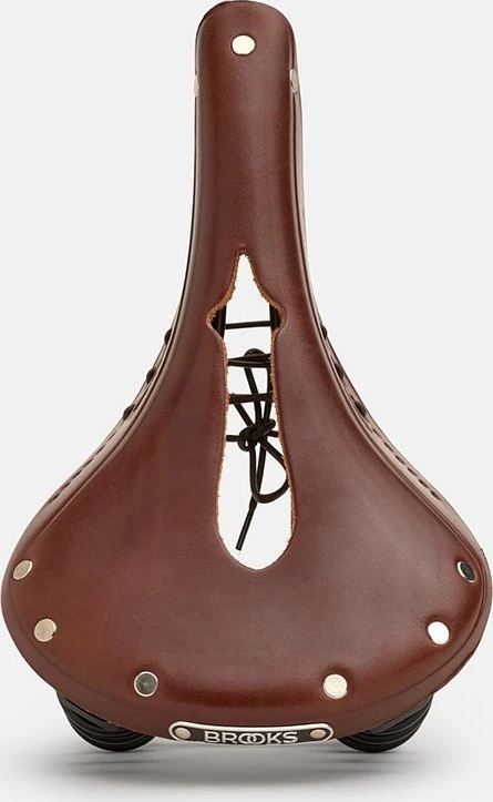 Brooks BROOKS FLYER CARVED balnelis, ruda, plieniniai lankai, svoris 860 g, linija Leather (NEW)