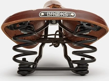 Brooks BROOKS FLYER CARVED balnelis, ruda, plieniniai lankai, svoris 860 g, linija Leather (NEW)