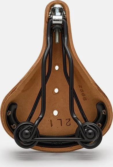 Brooks BROOKS FLYER SHORT balnelis, Honey, plieniniai lankai, svoris 800g, linija Leather (NAUJAS)