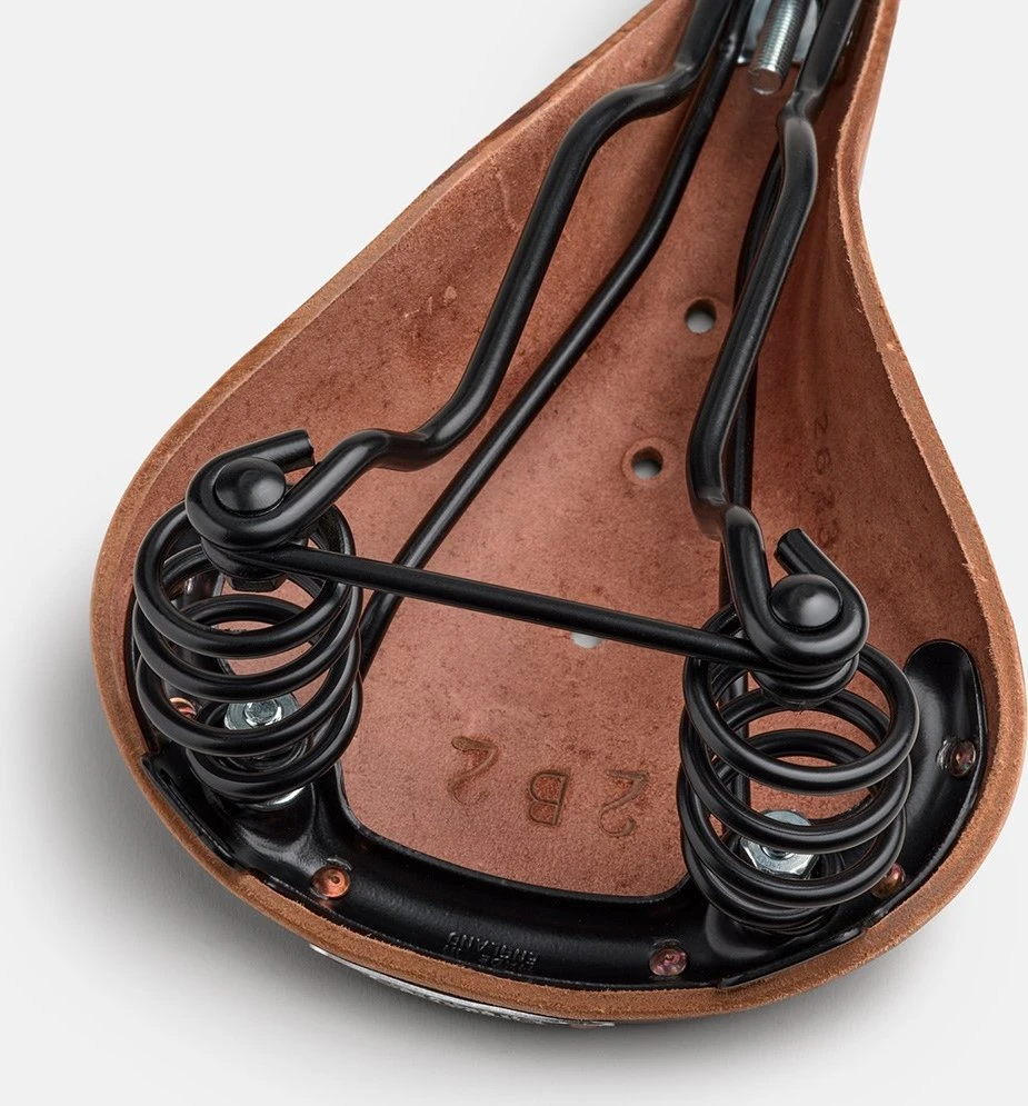 Brooks BROOKS FLYER SPECIAL balnelis, Ruda, plieniniai lankeliai, svoris 890 g, linija Leather (NAUJAS)