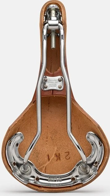 Brooks BROOKS SWALLOW B15 balnelis, Honey spalvos, plieniniai lankai, svoris 490 g, Leather linija