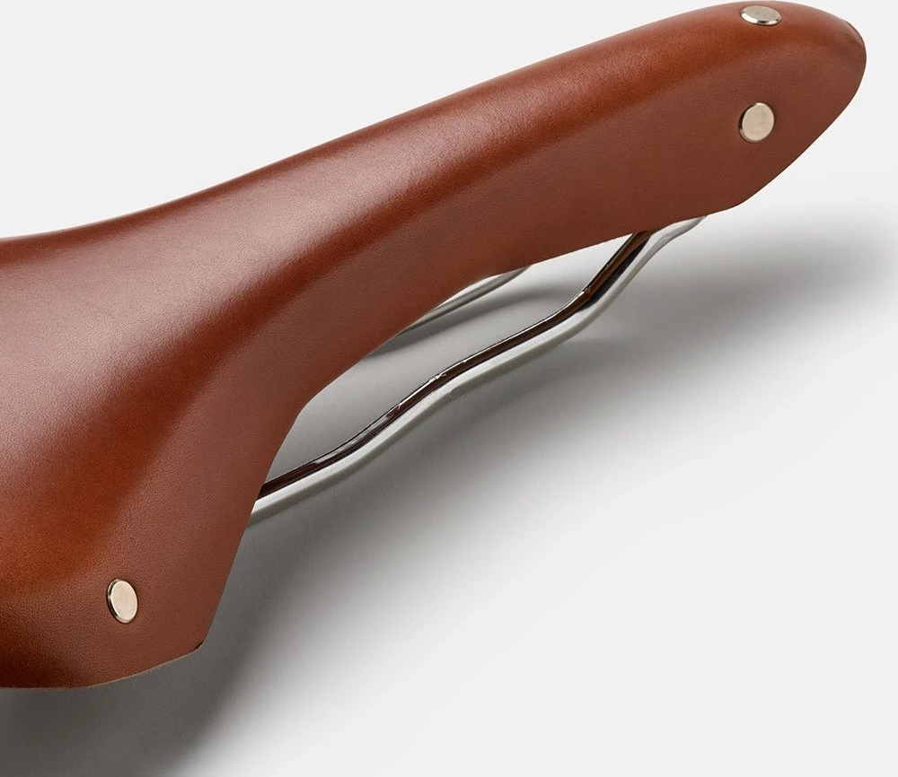 Brooks BROOKS SWALLOW B15 balnelis, Honey spalvos, plieniniai lankai, svoris 490 g, Leather linija