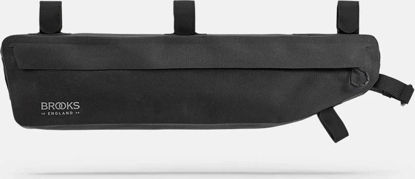 Brooks Krepšys ant rėmo BROOKS SCAPE FRAME BAG LARGE, juoda, talpa 3,5 l, tvirtinimas dirželiais, atsparus vandeniui (NAUJAS)