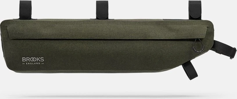 Brooks Krepšys ant rėmo BROOKS SCAPE FRAME BAG LARGE, purvo žalia, talpa 3,5 L, tvirtinimas ant dirželių, vandeniui atsparus (NAUJAS)