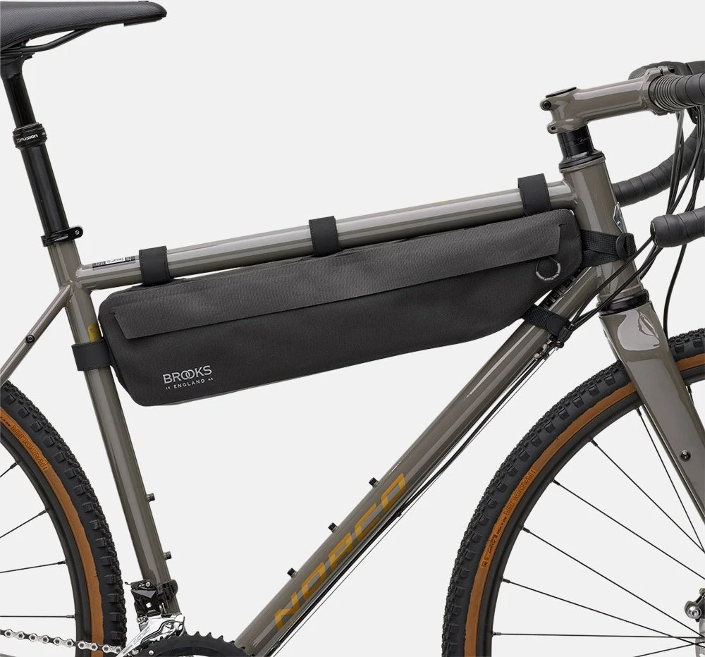 Brooks Krepšys ant rėmo BROOKS SCAPE FRAME BAG LARGE, juoda, talpa 3,5 l, tvirtinimas dirželiais, atsparus vandeniui (NAUJAS)