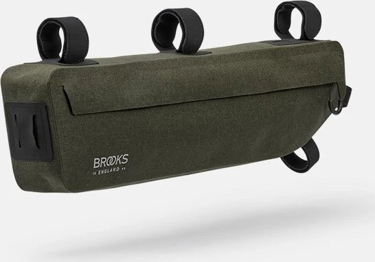 Brooks Krepšys ant rėmo BROOKS SCAPE FRAME BAG LARGE, purvo žalia, talpa 3,5 L, tvirtinimas ant dirželių, vandeniui atsparus (NAUJAS)