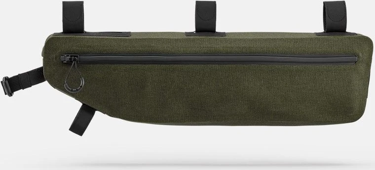 Brooks Krepšys ant rėmo BROOKS SCAPE FRAME BAG, purvo žalios spalvos, talpa 3L, tvirtinamas dirželiais, vandeniui atsparus (NAUJAS)