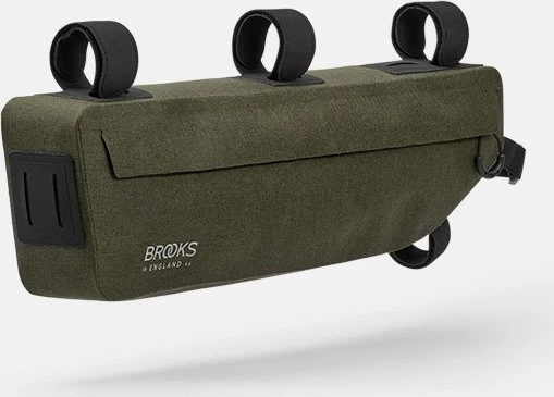Brooks Krepšys ant rėmo BROOKS SCAPE FRAME BAG, purvo žalios spalvos, talpa 3L, tvirtinamas dirželiais, vandeniui atsparus (NAUJAS)