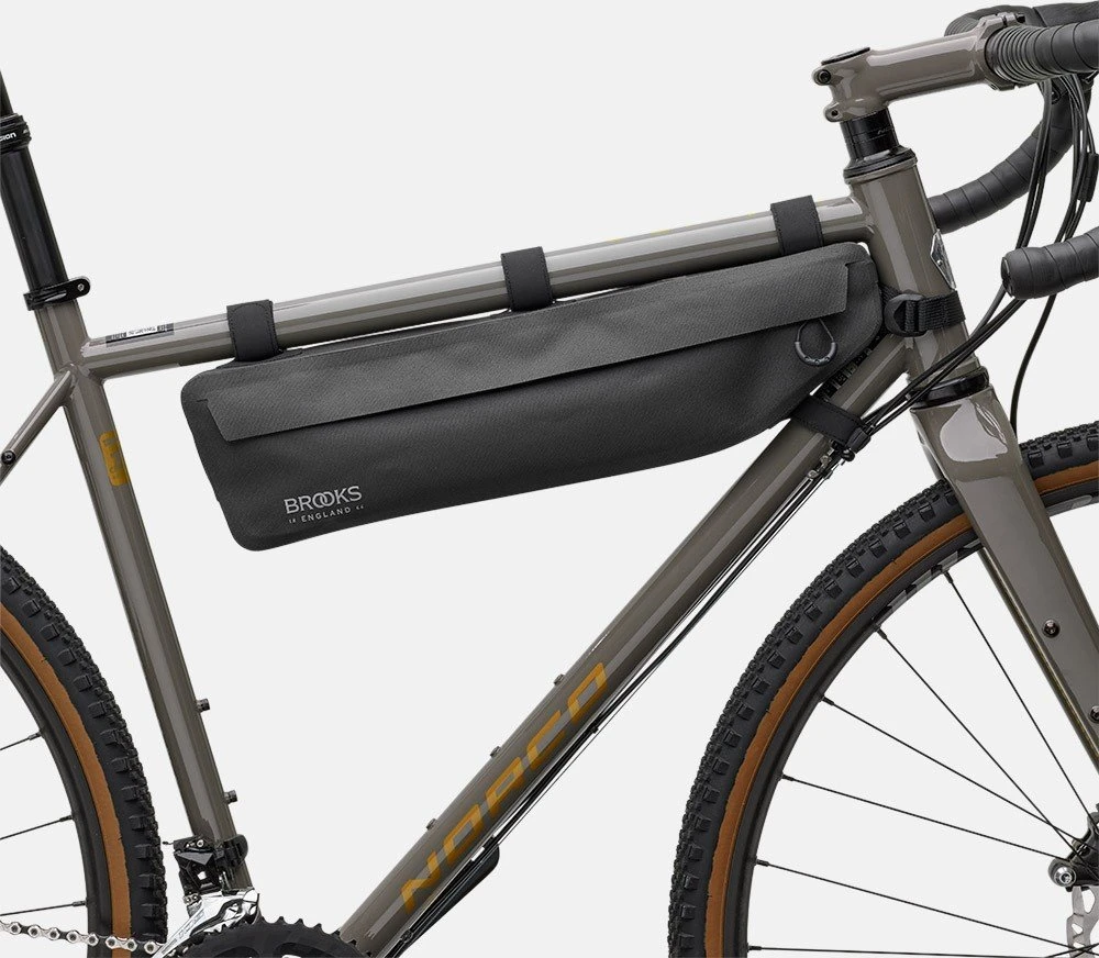 Brooks Krepšys ant rėmo BROOKS SCAPE FRAME BAG, juoda, talpa 3 L, tvirtinimas dirželiais, atsparus vandeniui (NAUJAS)