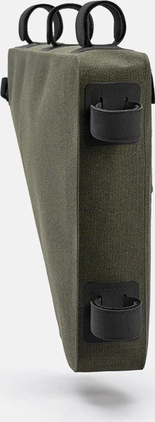 Brooks Krepšys ant rėmo BROOKS SCAPE FULL FRAME BAG, purvo žalia, talpa 5L, tvirtinimas dirželiais, atsparumas vandeniui IPX4 (NAUJAS)