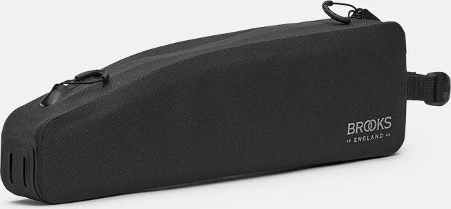 Brooks Krepšys ant rėmo BROOKS SCAPE LONG TOP TUBE, juoda, talpa 1,5 l, tvirtinimas dirželiais, vandeniui atsparus (NAUJAS)
