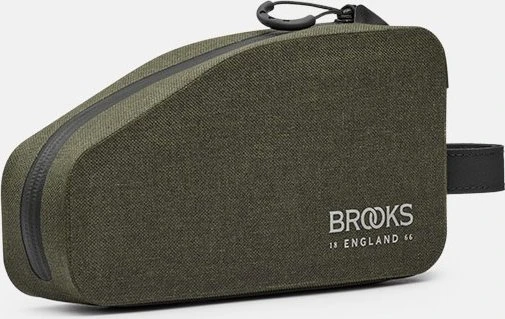 Brooks Krepšys ant rėmo BROOKS SCAPE TOP TUBE BAG WITH BOLTS, purvo žalia, talpa 1,5 l, tvirtinimas varžtais/ant dirželių, vandeniui atsparus (NAUJAS)