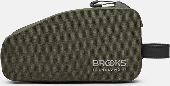 Brooks Krepšys ant rėmo BROOKS SCAPE TOP TUBE BAG WITH BOLTS, purvo žalia, talpa 1,5 l, tvirtinimas varžtais/ant dirželių, vandeniui atsparus (NAUJAS)