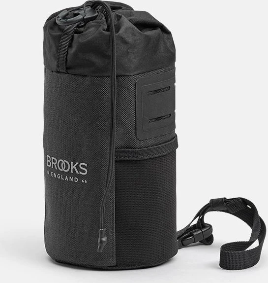 Brooks Krepšys ant vairo BROOKS SCAPE FEED POUCH, juoda, talpa 1 l, tvirtinimas dirželiais, vandeniui atsparus (NAUJAS)