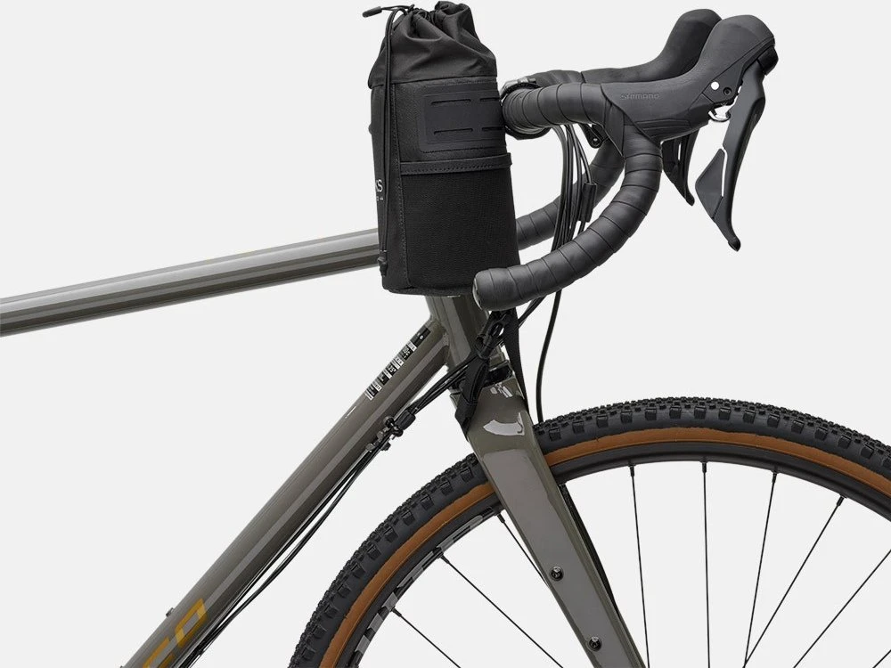 Brooks Krepšys ant vairo BROOKS SCAPE FEED POUCH, juoda, talpa 1 l, tvirtinimas dirželiais, vandeniui atsparus (NAUJAS)