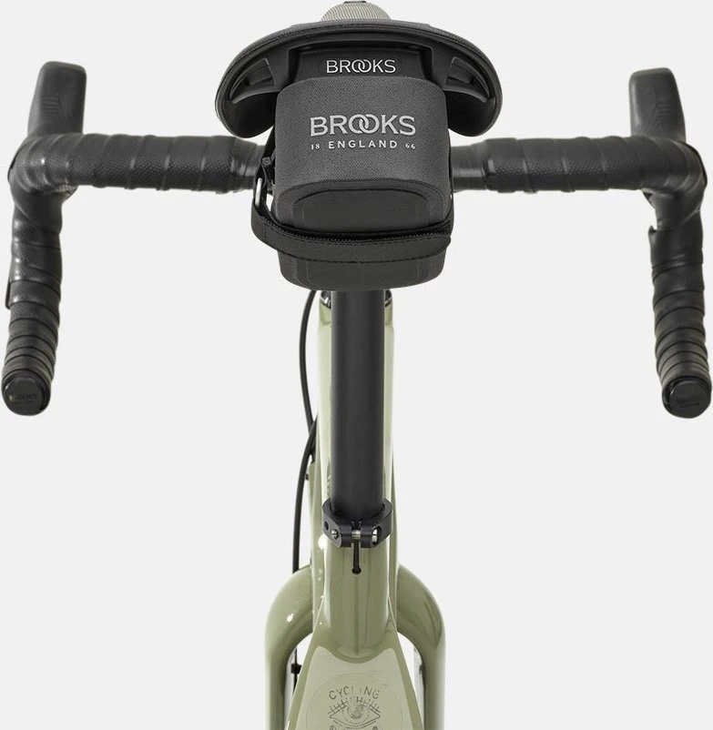 Brooks Krepšys po balnu BROOKS SCAPE SADDLE POCKET BAG, juodas, Talpa 0,7 l, Tvirtinimas ant diržo, Atsparus vandeniui (NAUJAS)