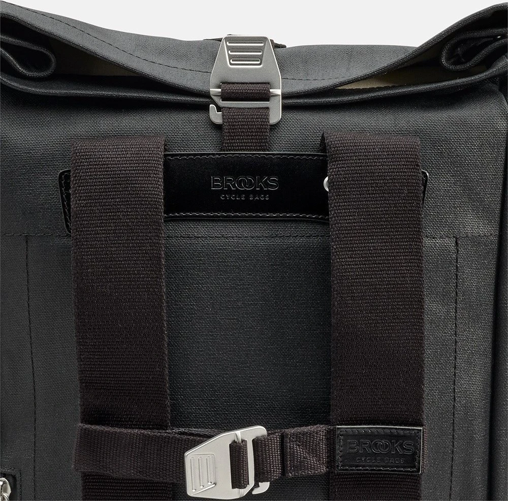 Brooks kuprinė BROOKS PICKWICK COTTON CANVAS, Total Juodas, Talpa 26L, Atspari vandeniui medvilnė (NEW)