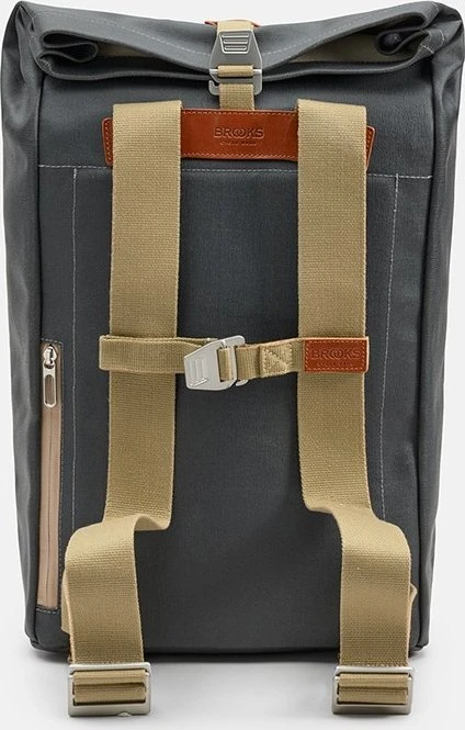 Brooks Kuprinė BROOKS PICKWICK COTTON CANVAS, Pilkas/Honey, Talpa 26L, Vandeniui atspari medvilnė (NEW)