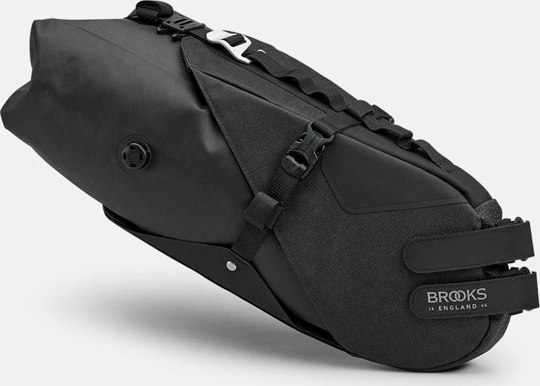 Brooks Priedų krepšys BROOKS SCAPE SEAT BAG, juoda, talpa 8L, tvirtinimas ant dirželių, atsparumas vandeniui IPX4 (NAUJAS)