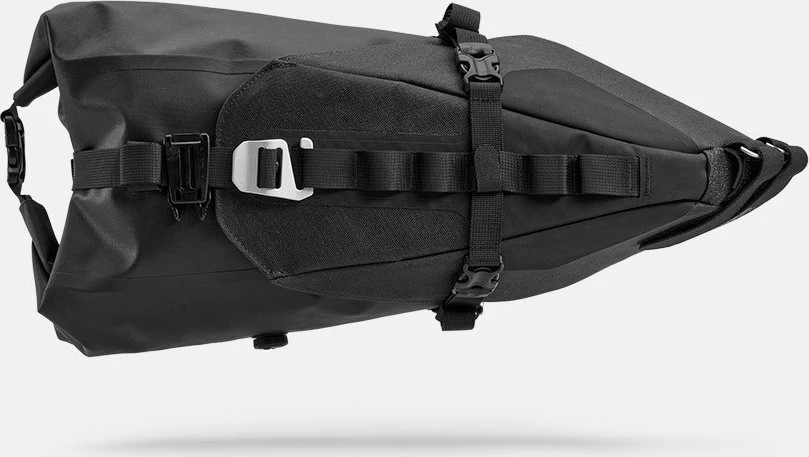 Brooks Priedų krepšys BROOKS SCAPE SEAT BAG, juoda, talpa 8L, tvirtinimas ant dirželių, atsparumas vandeniui IPX4 (NAUJAS)