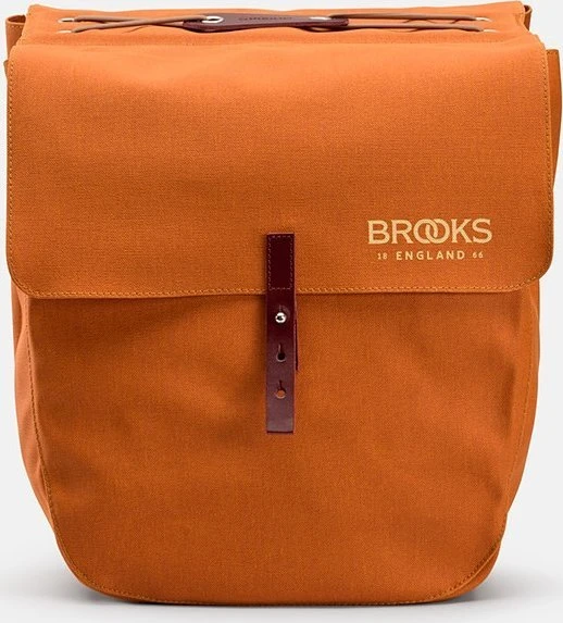 Brooks Sakvy BROOKS BRICK LANE PANNIERS, Gooseback/Maroon, Talpa 2x15L, Tvirtinimas ant dirželių, Rauginta oda (NAUJAS)