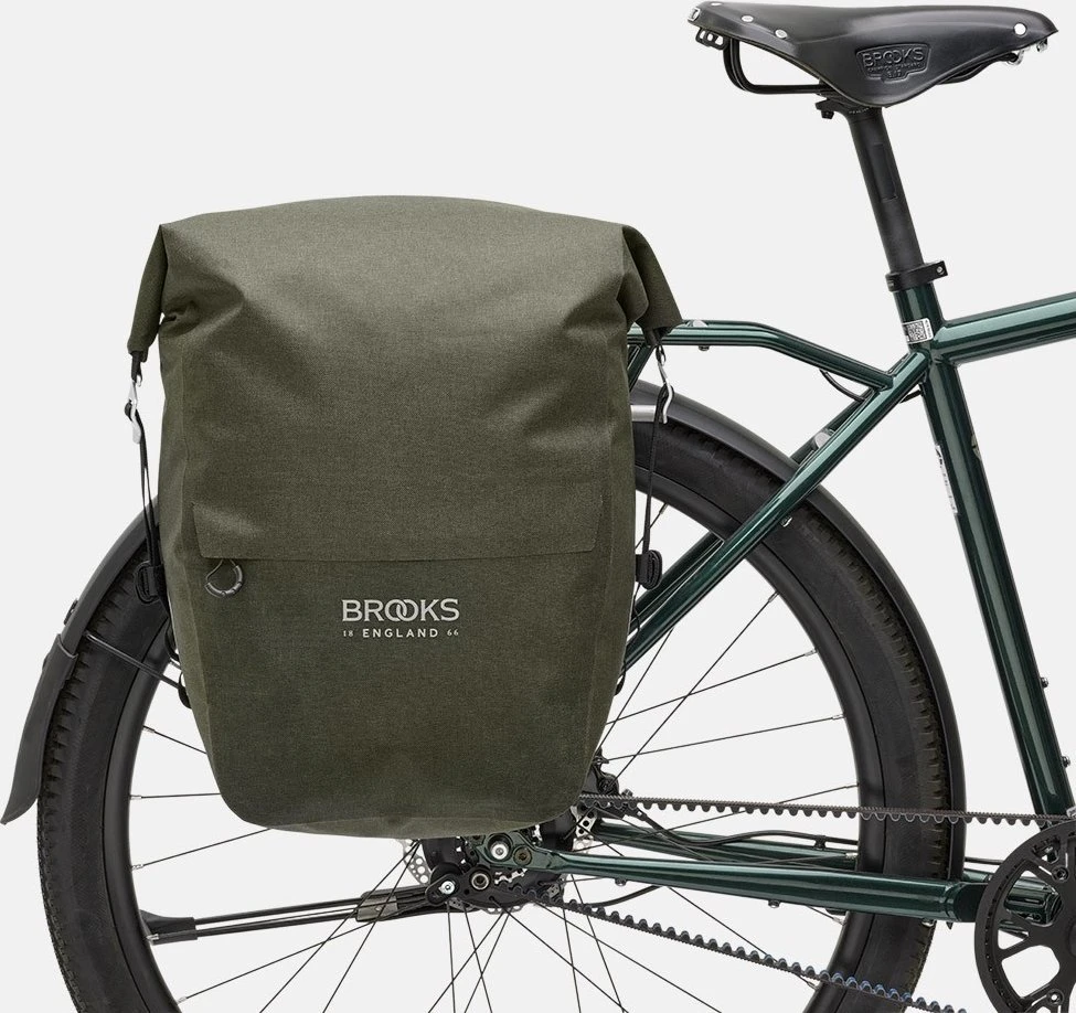 Brooks Sakwa BROOKS SCAPE PANNIER LARGE, purvo žalia, talpa 18-22L, Klick fix sistema, atsparumas vandeniui IPX4 (NEW)