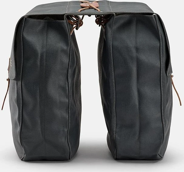 Brooks Sakwy BROOKS BRICK LANE PANNIERS, pilka/medaus, talpa 2x15L, tvirtinimas ant diržų, rauginta oda (NEW)