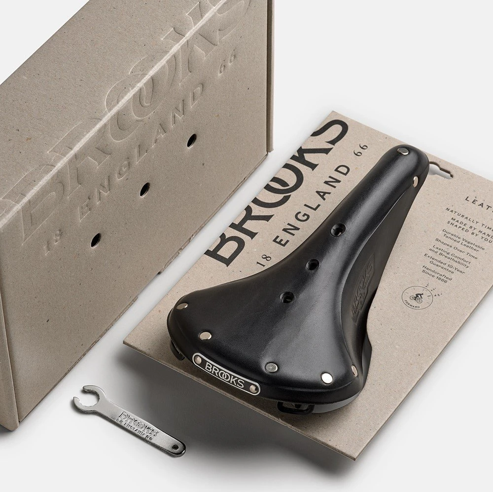 Dviračio balnas Brooks Leder B17 Narrow juodas
