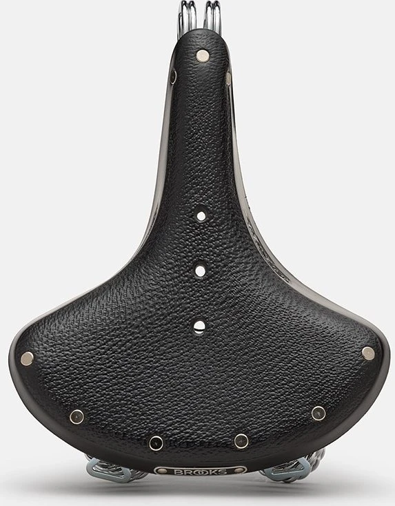 Brooks Siodełko BROOKS B33, Juoda, Plieniniai lankeliai, Svoris 1600 g, Linija Leather (NEW)