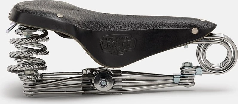 Brooks Siodełko BROOKS B33, Juoda, Plieniniai lankeliai, Svoris 1600 g, Linija Leather (NEW)