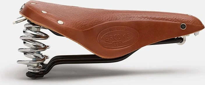 Dviračio balnas Brooks B 67 rudas 205x73mm