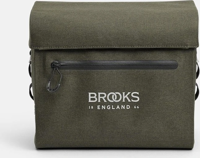 Brooks Vairaračio krepšys BROOKS SCAPE HANDLEBAR CASE, purvo žalia, talpa 8L, Klick Fix sistema, atsparumas vandeniui IPX4 (NAUJAS)
