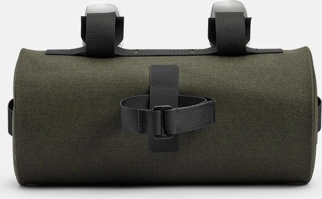 Brooks Vairaračio krepšys BROOKS SCAPE HANDLEBAR POUCH, purvo žalia, talpa 3L, tvirtinimas dirželiais, atsparus vandeniui (NAUJAS)