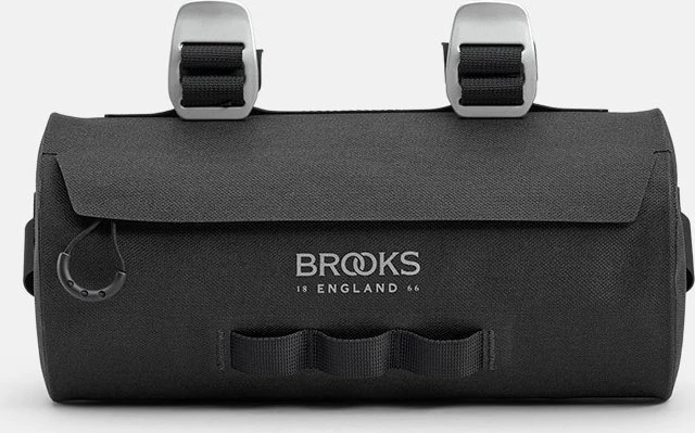 Brooks Vairuoklio krepšys BROOKS SCAPE HANDLEBAR POUCH, juodos spalvos, talpa 3L, tvirtinimas dirželiais, atsparus vandeniui (NAUJAS)
