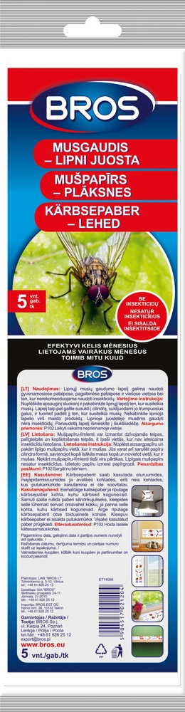 Lipni juosta-musgaudis BROS, 5 vnt.