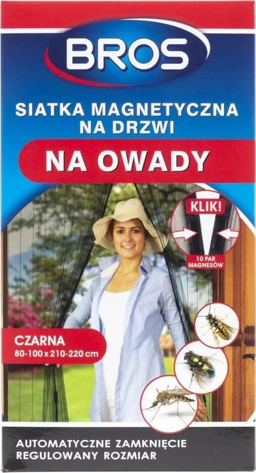 Magnetinis durų tinklelis Bros 100x220 juodas