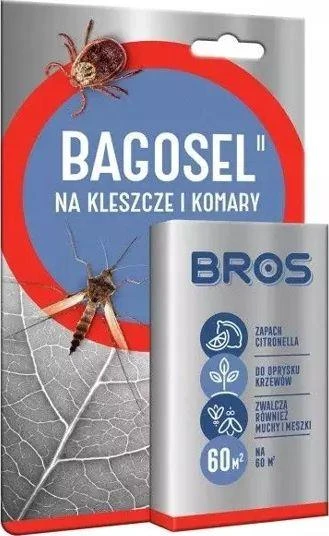 Bros Bagosel 100EC uodų ir erkių repelentas 30ml